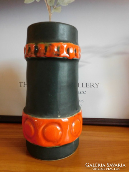 Retro kerámia iparművész váza  23 cm mid century