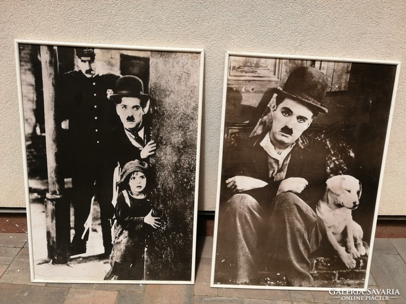 2 Chaplin posters in a frame