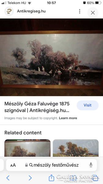 Mészöly after Geza (painting c village end)