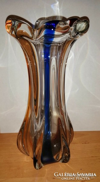 Bohemia vastag üveg váza 29 cm (3-8/d)