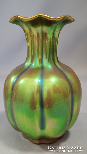 Zsolnay eosin glazed vase