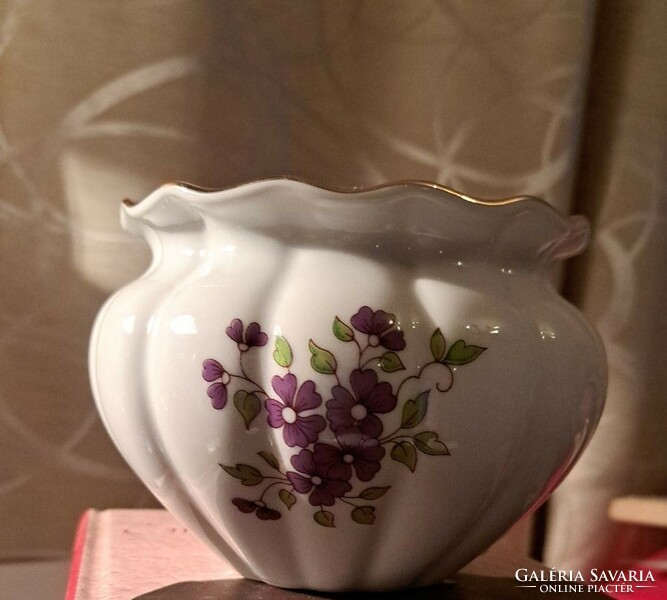 Zsolnay flower pattern porcelain vase,