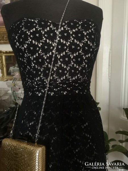 Pimkie 36-38 little black dress, cotton lace, cotton canvas lining
