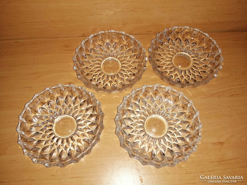 Retro glass small plate set 4 pcs diameter 14 cm (11/d)