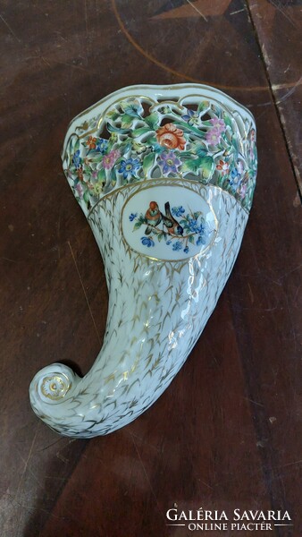 Herend antique Rothschild pattern cornucopia