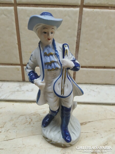 Porcelain boy for sale! Boy with music painted in blue for sale!