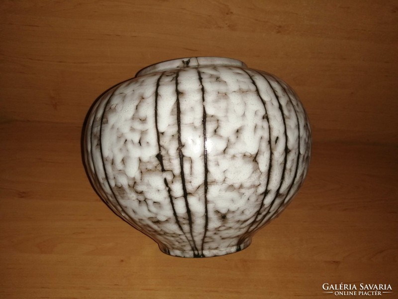 Hódmezővásárhely ceramic spherical vase - diam. 24 Cm