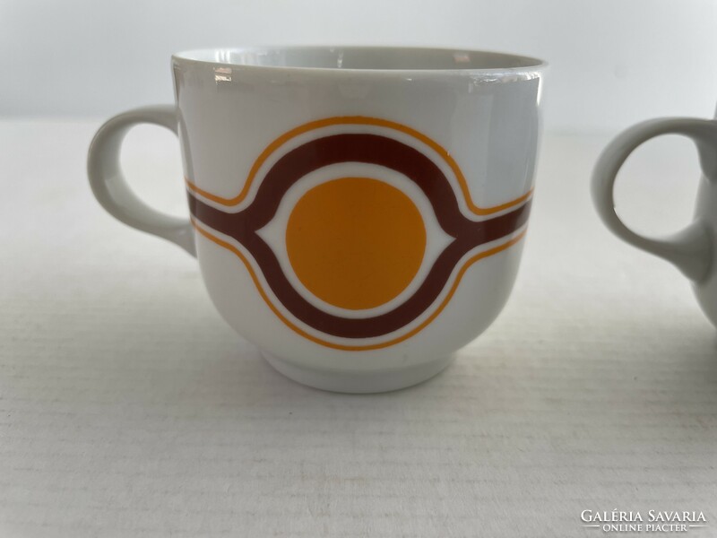 Old, retro lowland porcelain bella, 2 coffee cups with canteen pattern