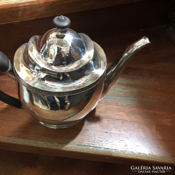 Art deco heat-resistant teapot, alpaca, marked, argentor, 30 cm.