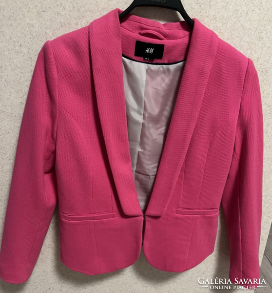 H&m pink lined blazer 42