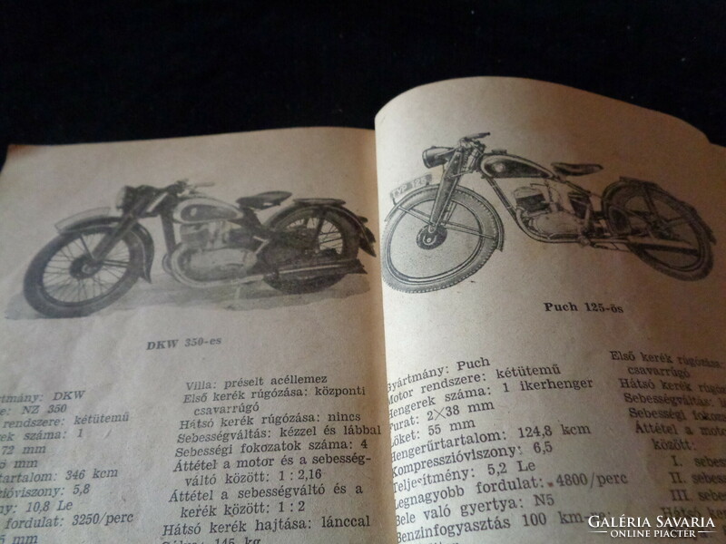 Ternai Z.  A motorkerékpár szerkezete és kezelése  1952 . 300 oldal