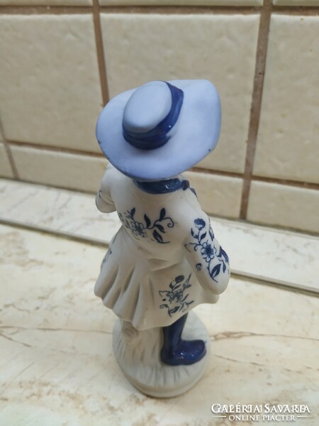 Porcelain boy for sale! Boy with music painted in blue for sale!