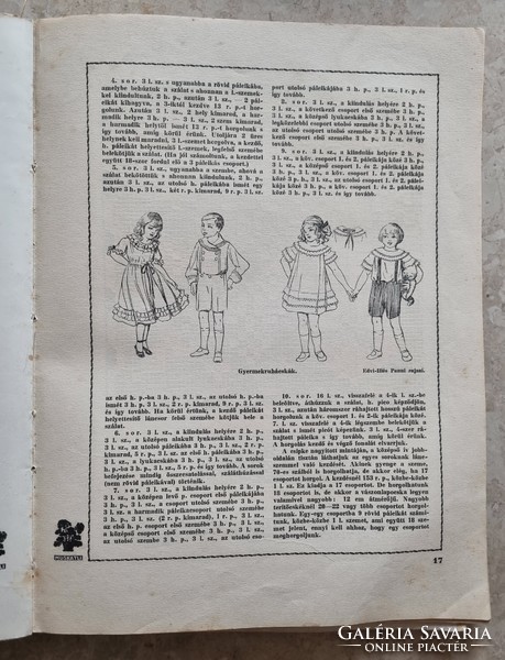 1931 Muskátli kézimunka újság 1 év újságai bekötve