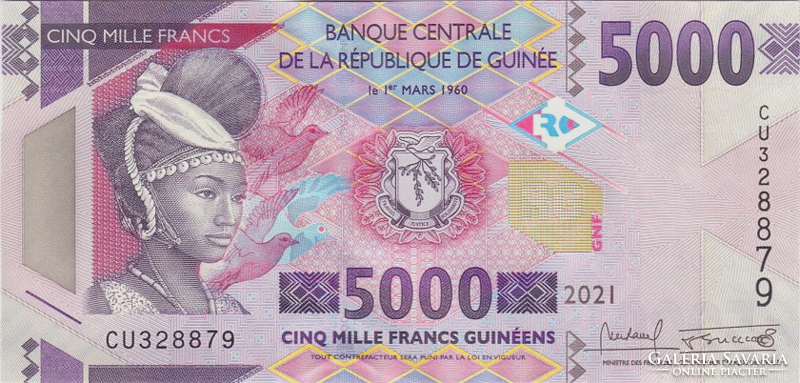 Guinea 5000 francs 2012 oz