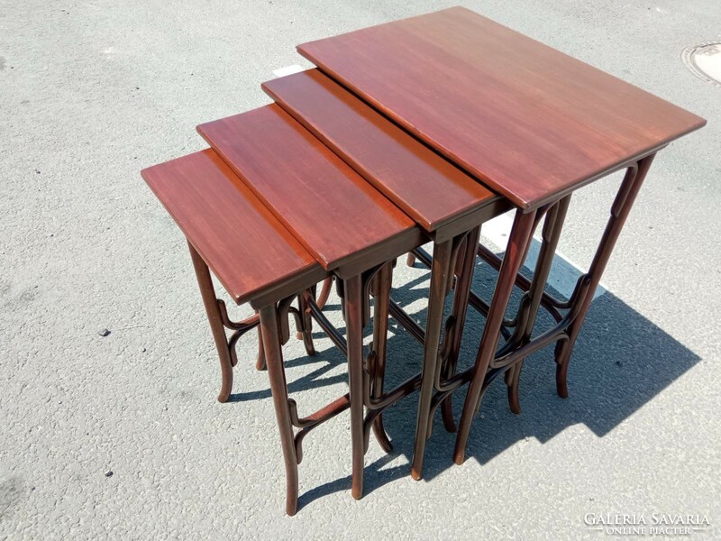 Antique, Thonet dining table set, folding tables, set of 4, free home delivery in Bp.