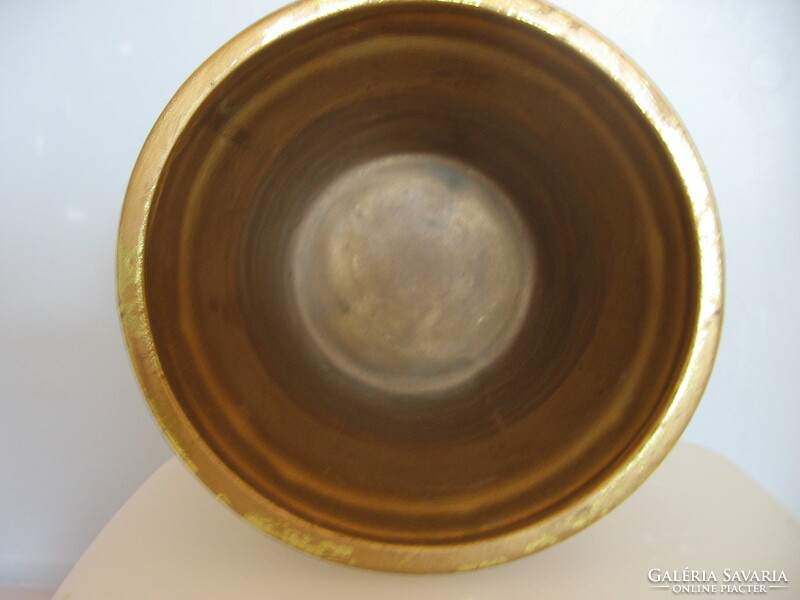 Starry cloud gold colored ceramic bowl