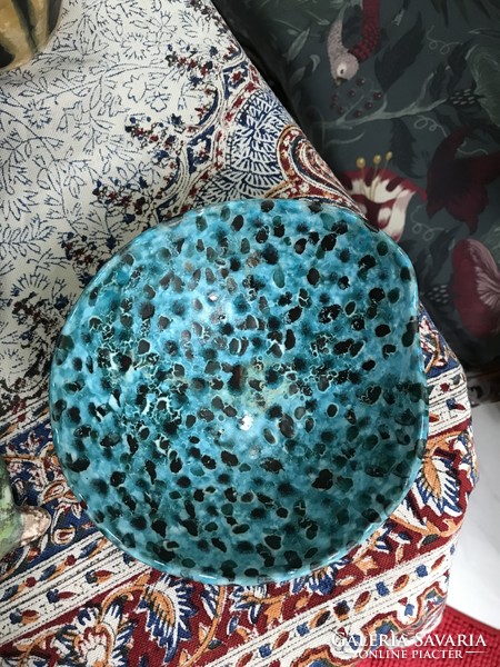 Something cheaper every day!!! Bod éva: shabby cracked turquoise - black bowl