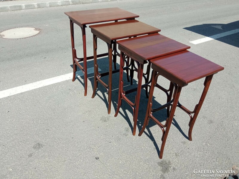 Antique, Thonet dining table set, folding tables, set of 4, free home delivery in Bp.