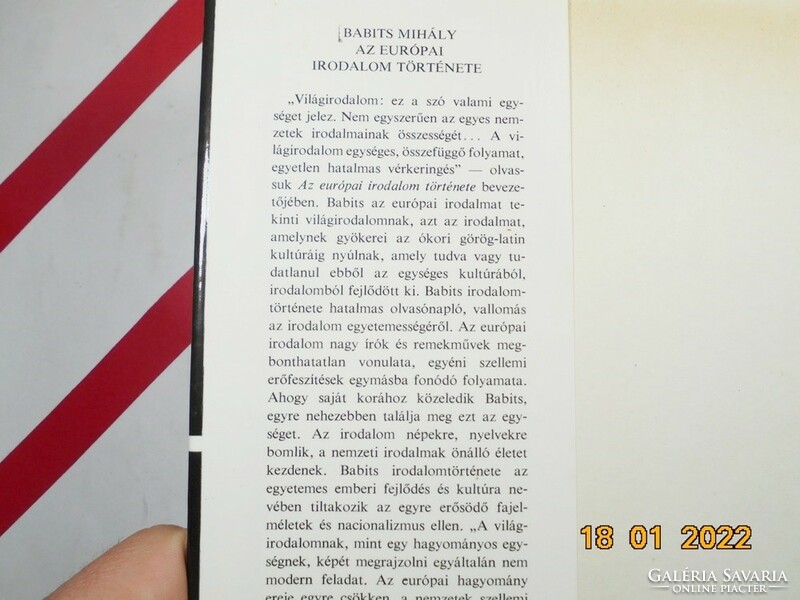 Babits Mihály művei Az európai irodalom története