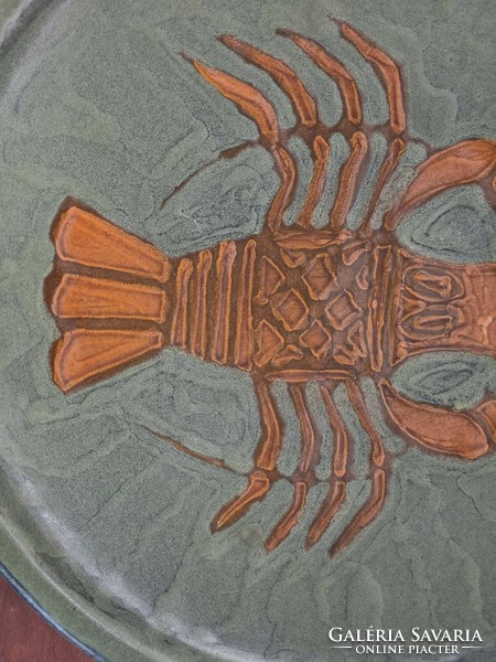 Gorka géza applied arts company ceramic lobster dinner plate