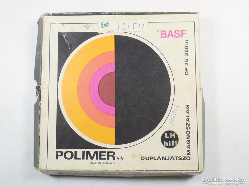 Old, retro magnetic tape magnetic tape basf polymer