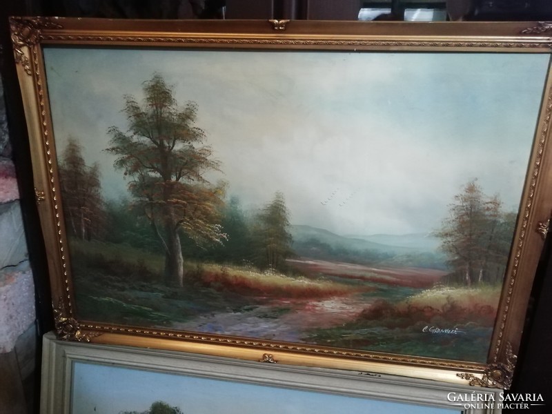 C. Granville festmény nagy méretű olaj vászon