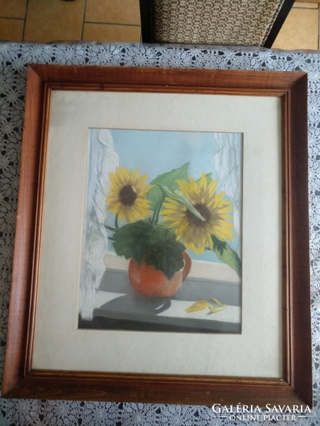 70*80 Cm sunflower flowers watercolor, recommend!