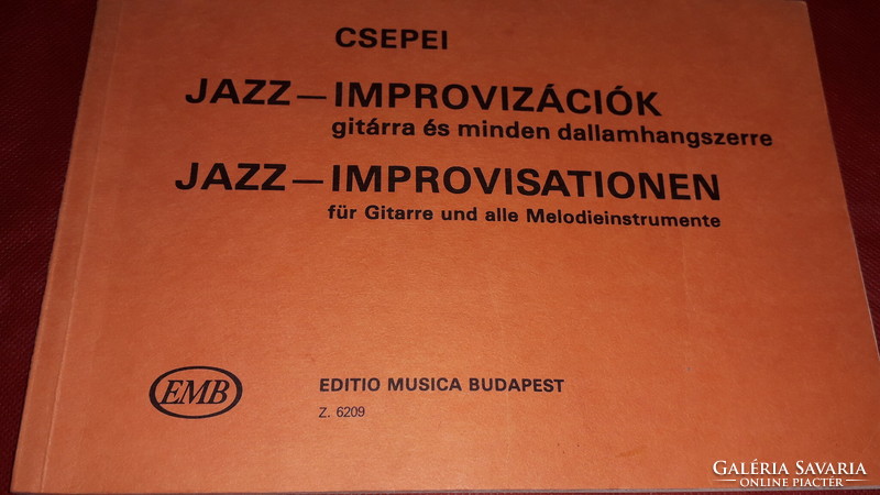 1969.  Csepei Tibor :Jazz-improvizációk gitárra és ..könyv a képek szerint EDITIO MUSICA