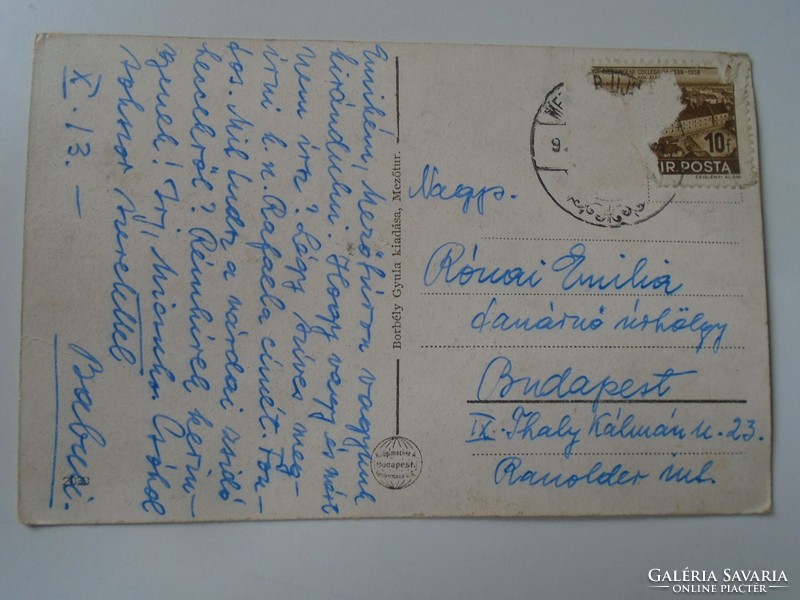 D195283 old postcard field tour berettyo detail - published by Gyula Bobély - emília Rónai Budapest