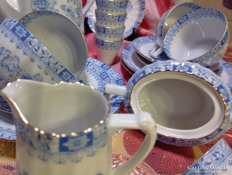 China Blau (kínai kék) mintás 6 személyes porcelán reggeliző készlet