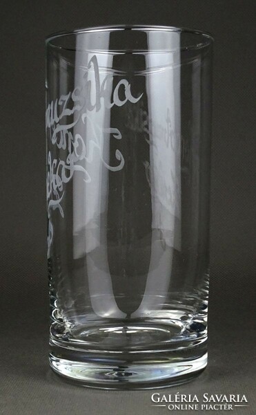 1N032 Gyönyörű csiszolt üveg pohár KONCERTMUZSIKA ZENEKAR