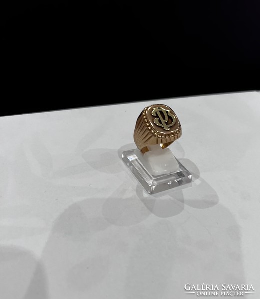 MONOGRAMMOS 14 KARÁTOS ARANY FÉRFI GYŰRŰ 8,9 gr.