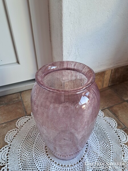Collectors of rare pink cracked veil glass veil Carcagi berekbürdő glass vase