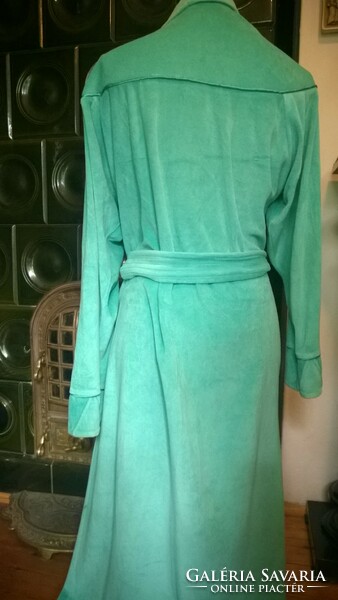 Great price-turquoise green suede women's bathrobe-bathrobe soft, pleasant, pretty piece. M-xxl