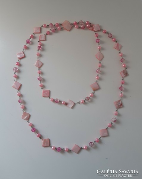 Pink bijou necklace - decorative