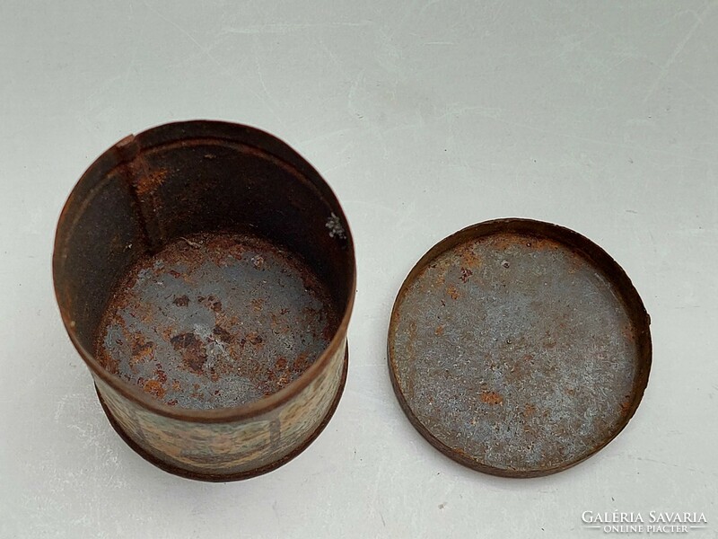 Old metal box mini tea box oriental pattern Japanese