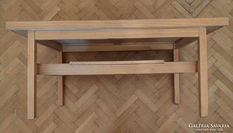 Retro régi bővíthető hosszabbítható fa dohányzó lerakó asztal Centrum Angyalföld III 60x120 cm