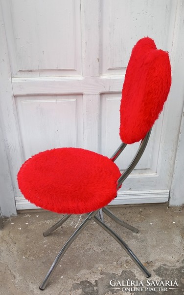 Retro design folding heart chair chrome negotiable