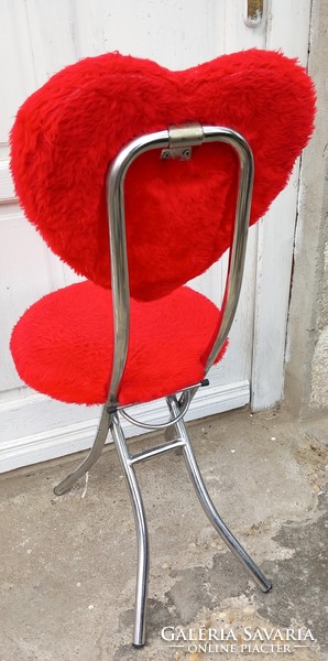 Retro design folding heart chair chrome negotiable