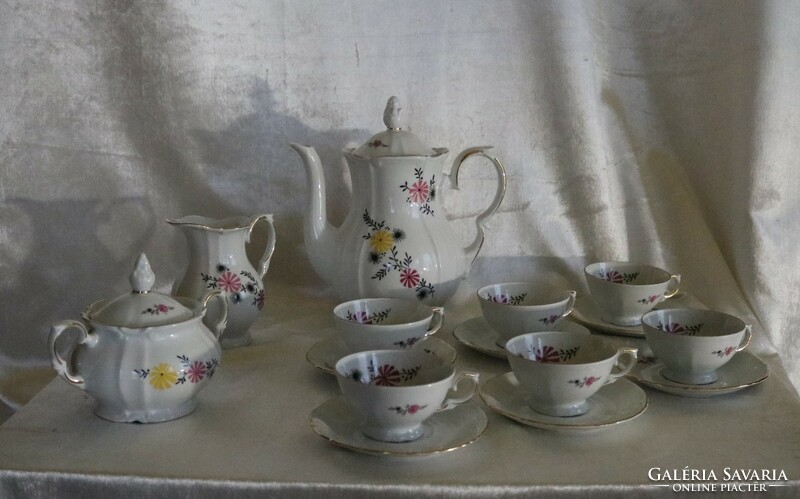 Roschütz porcelain 6-person flawless coffee / tea set in beautiful store condition