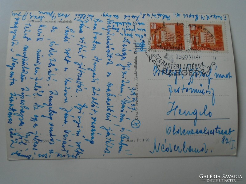 D195297 old postcard sent to Holland by József Balogh Hengelo