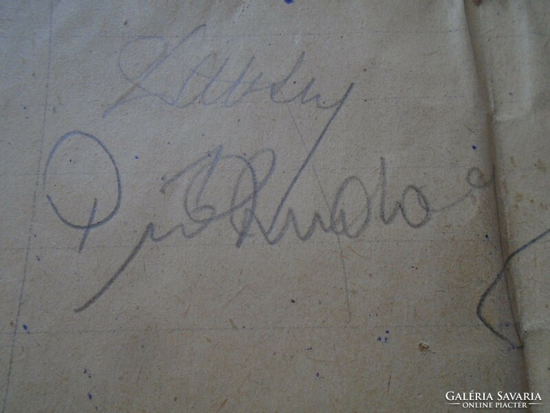 D195307 autograph signatures - Szeged honvéd 1953 - soccer football Rózsavölgyi