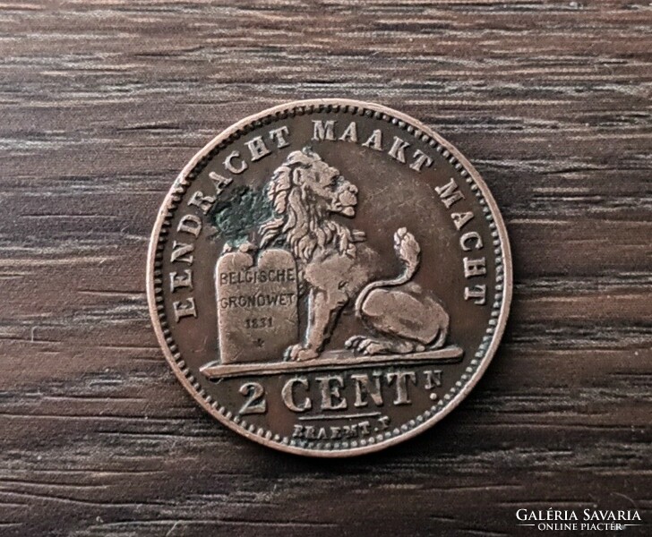 2 cent,Belgium 1905
