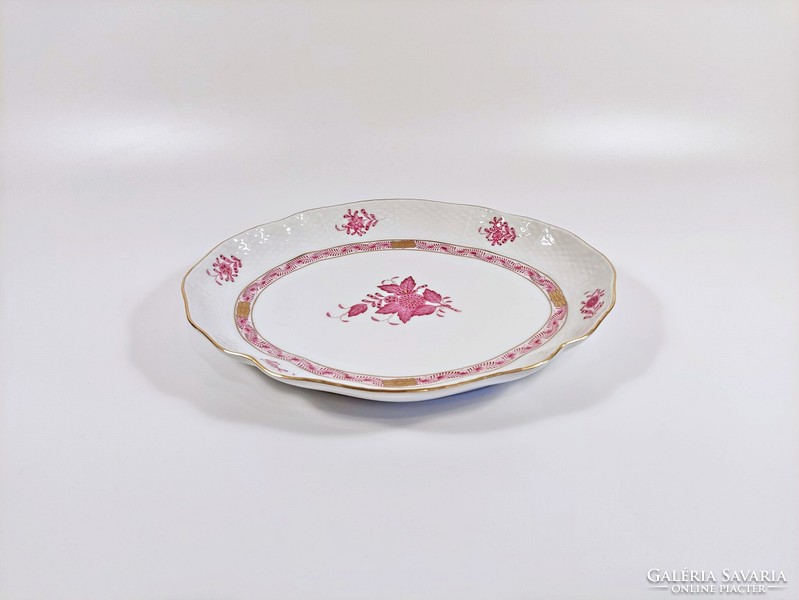 Herend, purple Appony pattern side dish (221), hand-painted porcelain, flawless! (J369)