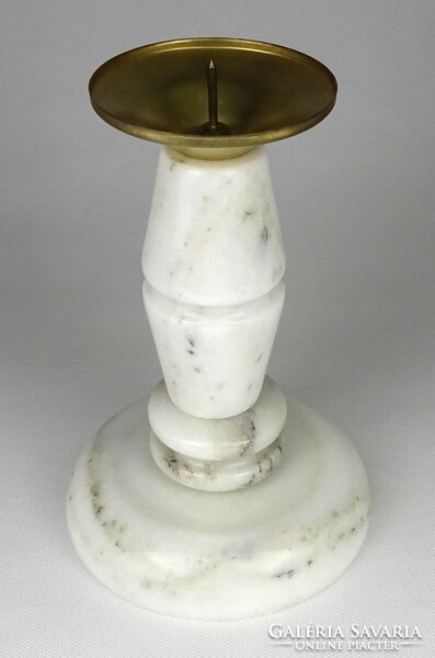 1N033 white marble candle holder 18 cm