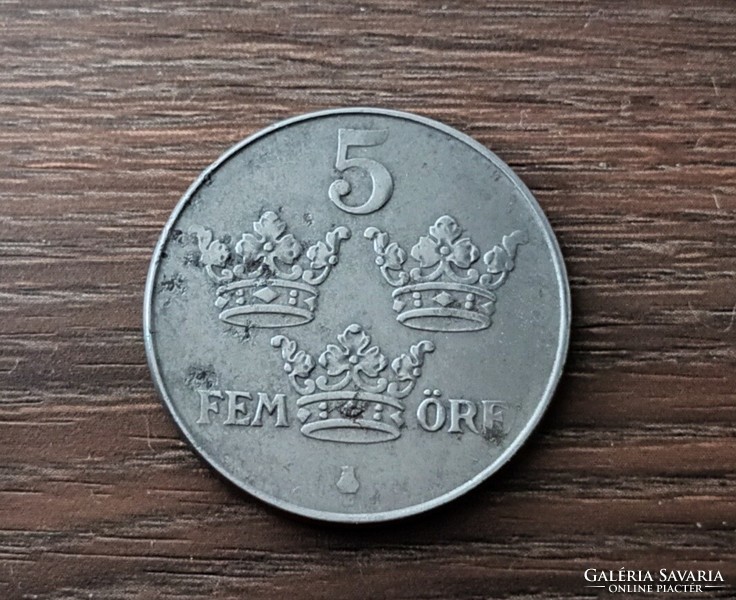 5 öre,Svédország 1947
