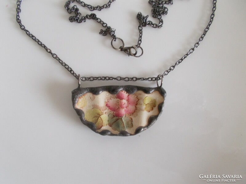 Handmade pendant made of antique earthenware /adderley/