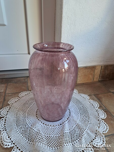 Collectors of rare pink cracked veil glass veil Carcagi berekbürdő glass vase