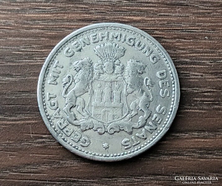 5/100 Verrechnungsmark települesi pénz 1923,Németország Hamburg