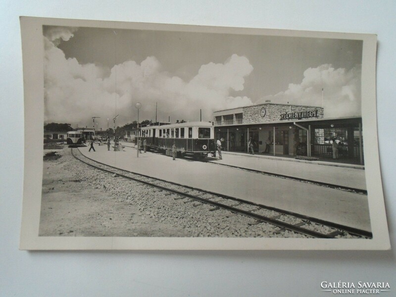D195289 old postcard Széchenyihegy - Széchenyihegy pioneering children's railway - station 1950k